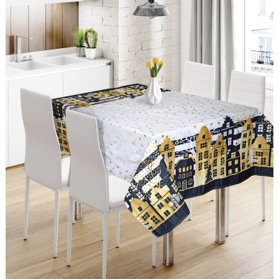 New Year's cotton tablecloth TM Yaroslav with print d.07